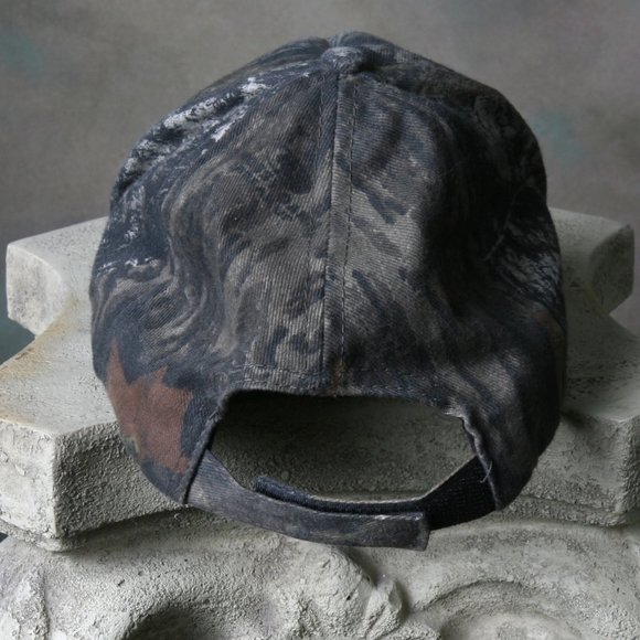 TPH Camo Baseball Cap with Fishing Hook Pin on Bill Adjustable - Picture 5 of 9
